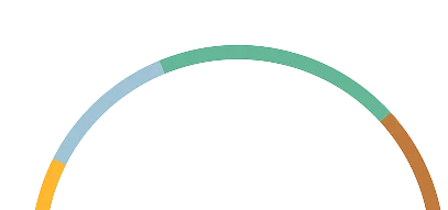 Multi-colored half circle - decorative